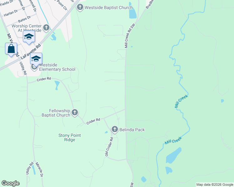 map of restaurants, bars, coffee shops, grocery stores, and more near 810 Mill Creek Road in Rocky Face