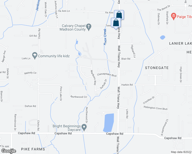 map of restaurants, bars, coffee shops, grocery stores, and more near 126 Chesapeake Boulevard in Madison