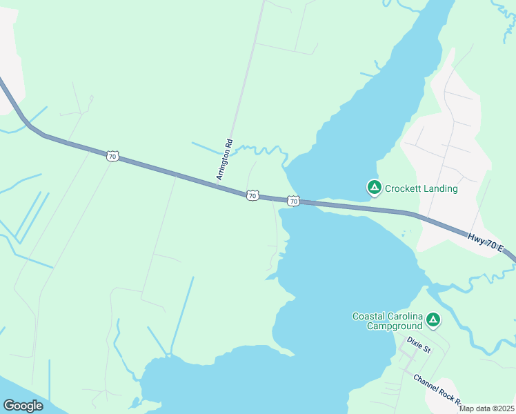 map of restaurants, bars, coffee shops, grocery stores, and more near 894 Highway 70 Bettie in Beaufort