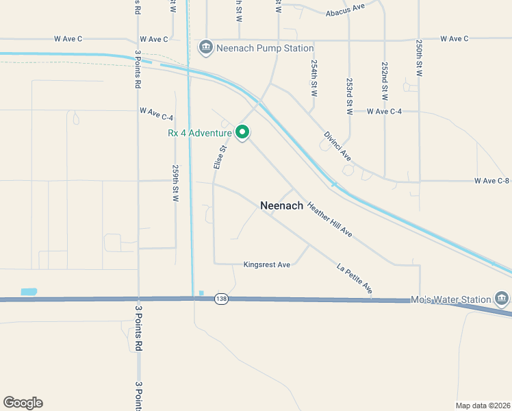 map of restaurants, bars, coffee shops, grocery stores, and more near 25606 La Petite Avenue in Lancaster