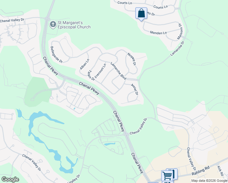 map of restaurants, bars, coffee shops, grocery stores, and more near 21 Talais Drive in Little Rock