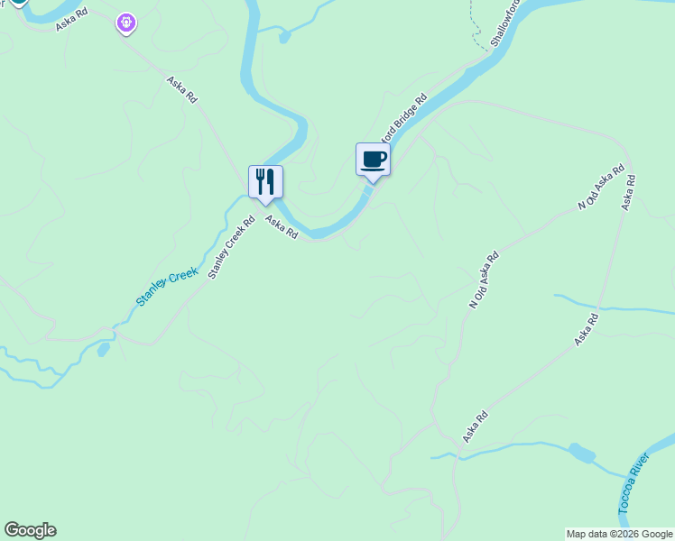 map of restaurants, bars, coffee shops, grocery stores, and more near 259 Toccoa Overlook Drive in Blue Ridge