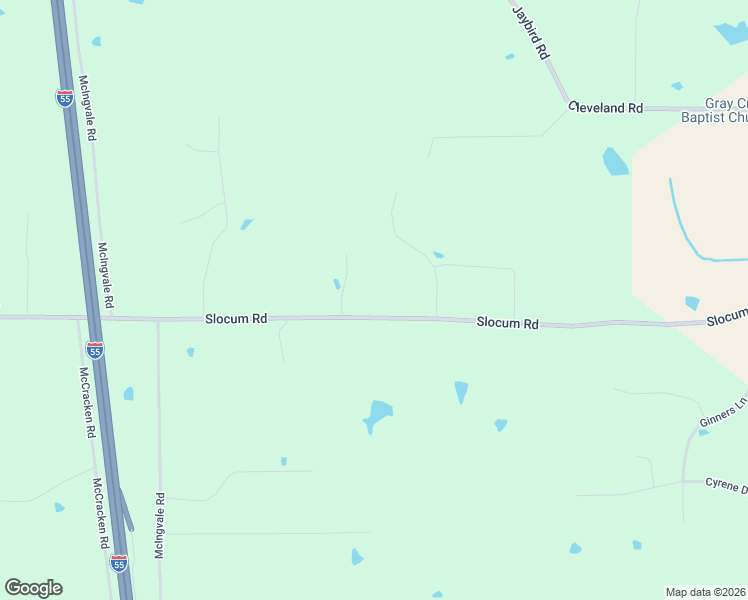 map of restaurants, bars, coffee shops, grocery stores, and more near 1990 Slocum Road in Hernando