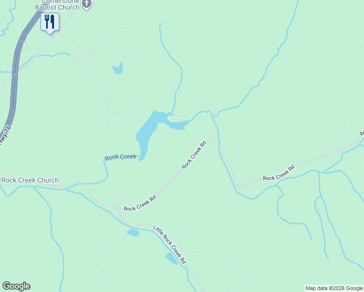 map of restaurants, bars, coffee shops, grocery stores, and more near 7784 Rock Creek Road in Cherry Log