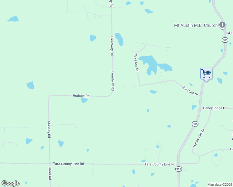map of restaurants, bars, coffee shops, grocery stores, and more near 5450 Treadway Road in Hernando