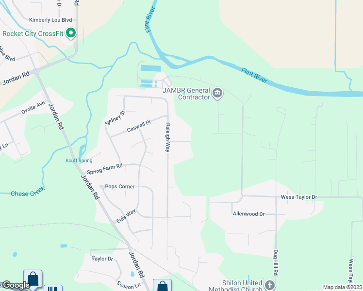 map of restaurants, bars, coffee shops, grocery stores, and more near 103 Summerset Lane in Huntsville