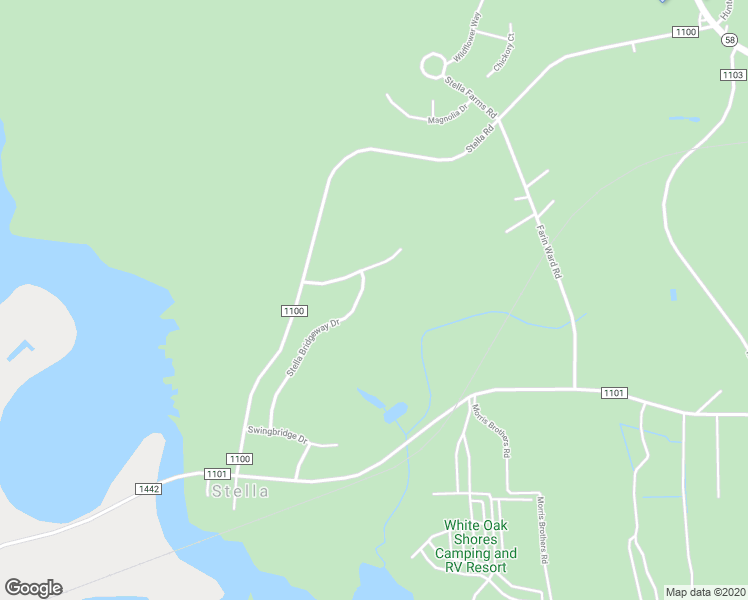 map of restaurants, bars, coffee shops, grocery stores, and more near 408 Stella Bridgeway Drive in Stella