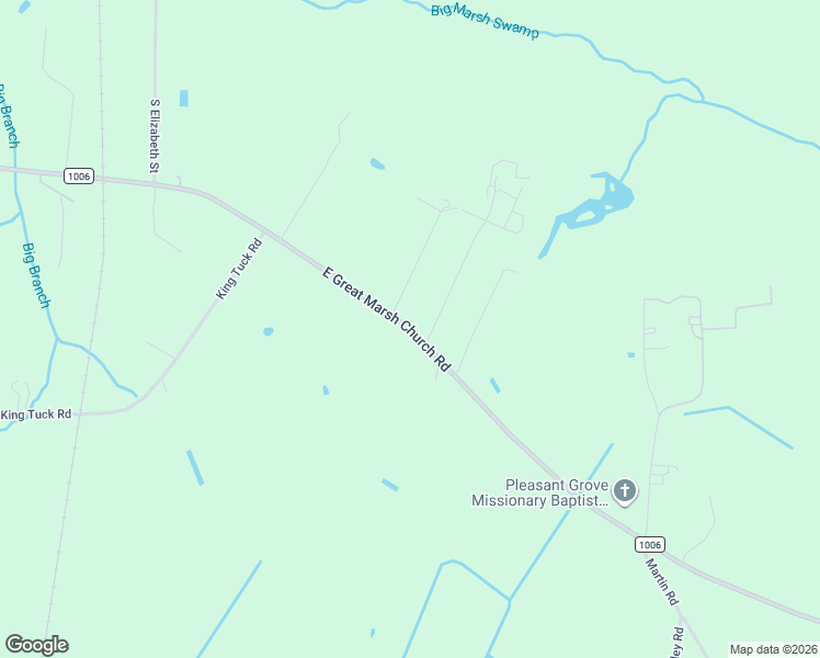 map of restaurants, bars, coffee shops, grocery stores, and more near 2333 East Great Marsh Church Road in Saint Pauls