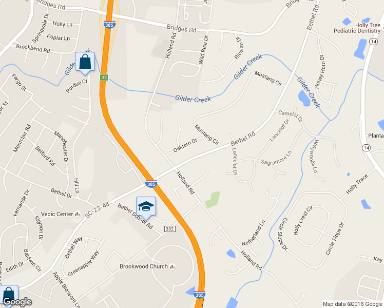 map of restaurants, bars, coffee shops, grocery stores, and more near 1909 Bethel Road in Simpsonville
