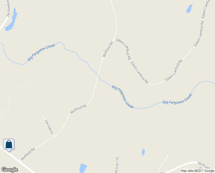 map of restaurants, bars, coffee shops, grocery stores, and more near 500 Wofford Road in Woodruff