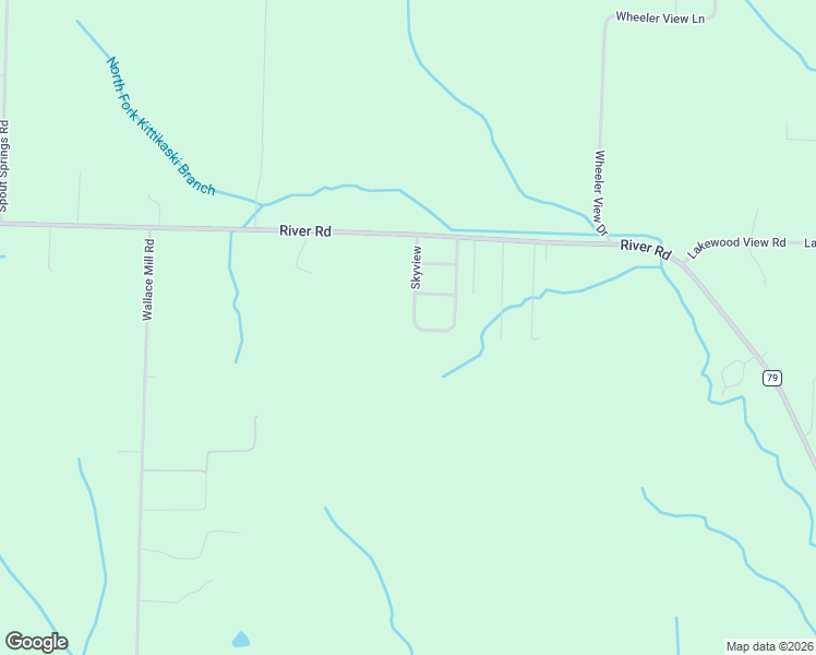 map of restaurants, bars, coffee shops, grocery stores, and more near 8590 River Road in Muscle Shoals