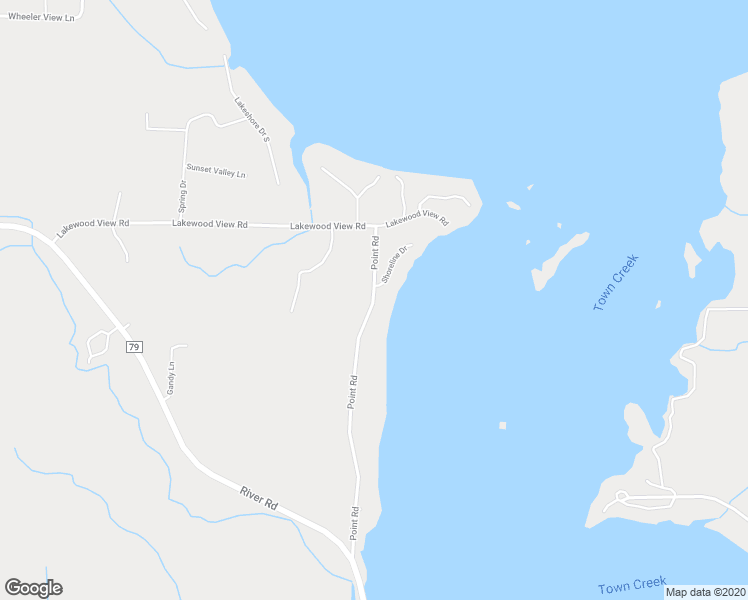 map of restaurants, bars, coffee shops, grocery stores, and more near 640 Point Road in Muscle Shoals