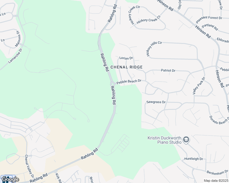 map of restaurants, bars, coffee shops, grocery stores, and more near Rahling Road in Little Rock