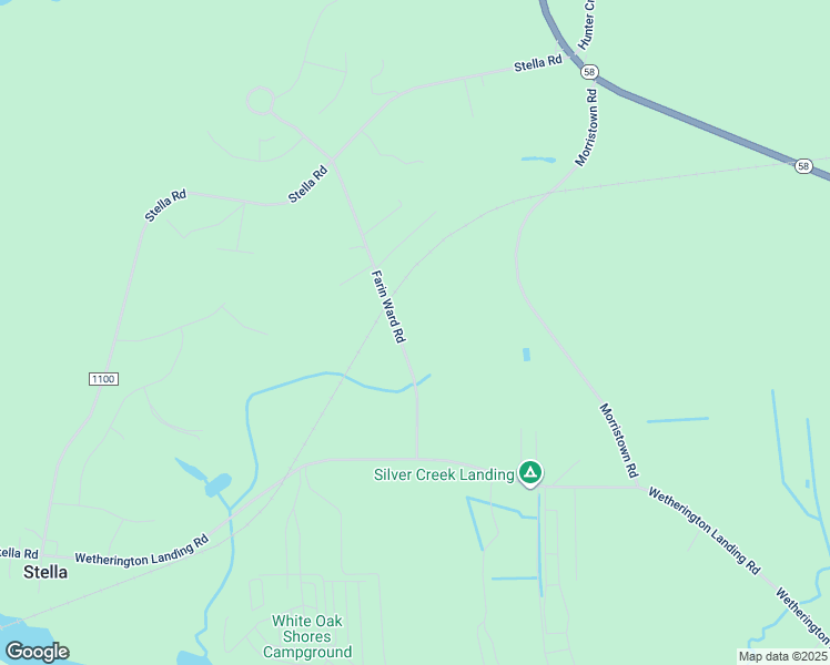 map of restaurants, bars, coffee shops, grocery stores, and more near 349 Farin Ward Road in Stella