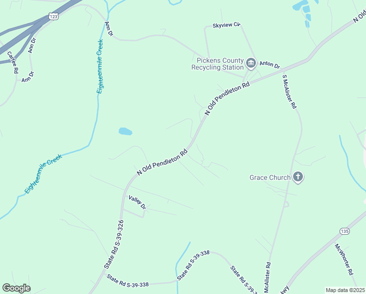 map of restaurants, bars, coffee shops, grocery stores, and more near 867 North Old Pendleton Road in Liberty