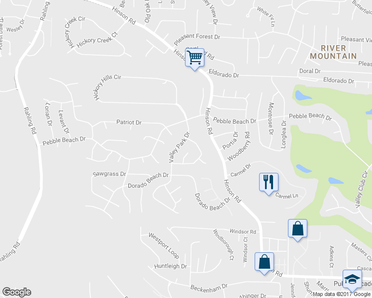 map of restaurants, bars, coffee shops, grocery stores, and more near 10 Liberty Bell Court in Little Rock