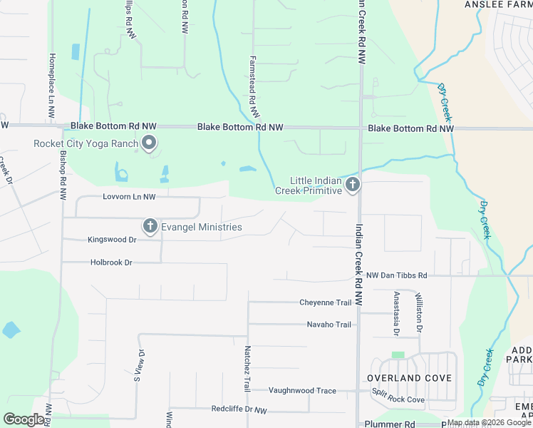 map of restaurants, bars, coffee shops, grocery stores, and more near 202 Kingswood Drive in Huntsville
