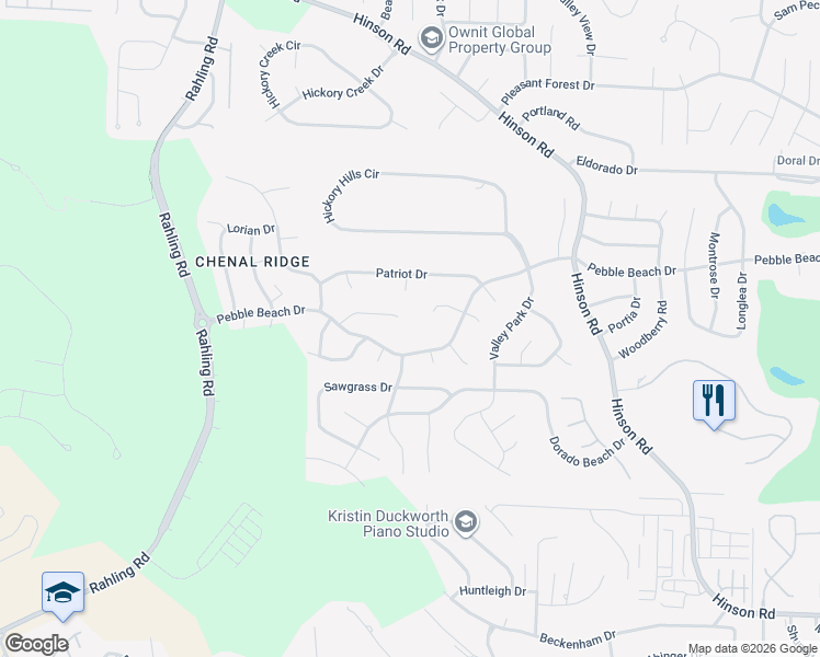 map of restaurants, bars, coffee shops, grocery stores, and more near 19 Edenfield Cove in Little Rock