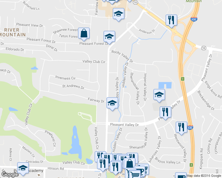 map of restaurants, bars, coffee shops, grocery stores, and more near 3119 N Rodney Parham Rd in Little Rock