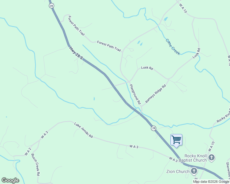 map of restaurants, bars, coffee shops, grocery stores, and more near 100 Strong Street in Walhalla