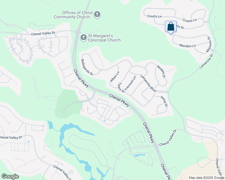 map of restaurants, bars, coffee shops, grocery stores, and more near 6 Alban Lane in Little Rock