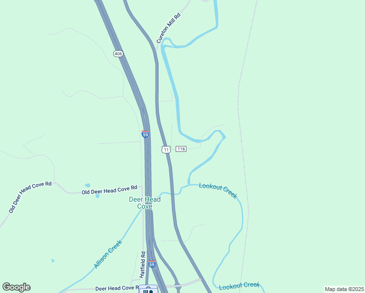 map of restaurants, bars, coffee shops, grocery stores, and more near 73 Meeks Road in Rising Fawn
