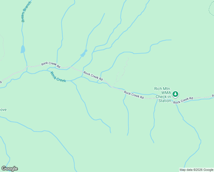 map of restaurants, bars, coffee shops, grocery stores, and more near 5537 Rock Creek Road in Cherry Log