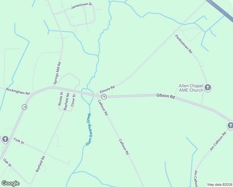 map of restaurants, bars, coffee shops, grocery stores, and more near 15003 Elmore Road in Laurel Hill