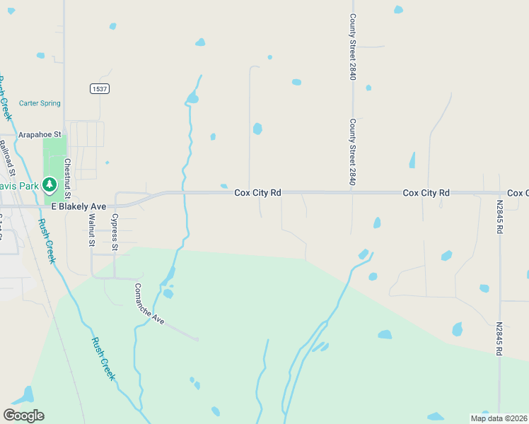 map of restaurants, bars, coffee shops, grocery stores, and more near 967 Cox City Road in Rush Springs