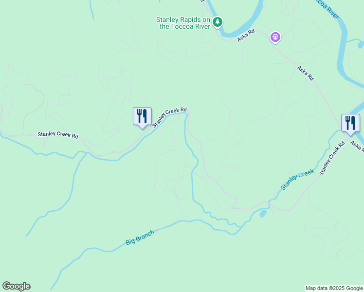 map of restaurants, bars, coffee shops, grocery stores, and more near 86 Cozy Valley Lane in Cherry Log