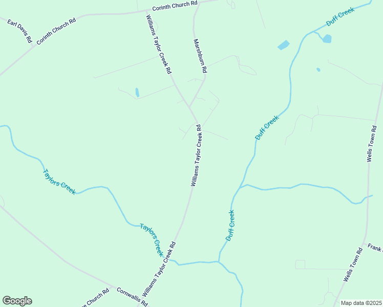 map of restaurants, bars, coffee shops, grocery stores, and more near 329 Williams Taylor Creek Road in Teachey
