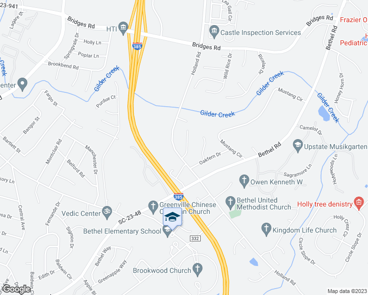 map of restaurants, bars, coffee shops, grocery stores, and more near 113 Emerald Way in Simpsonville