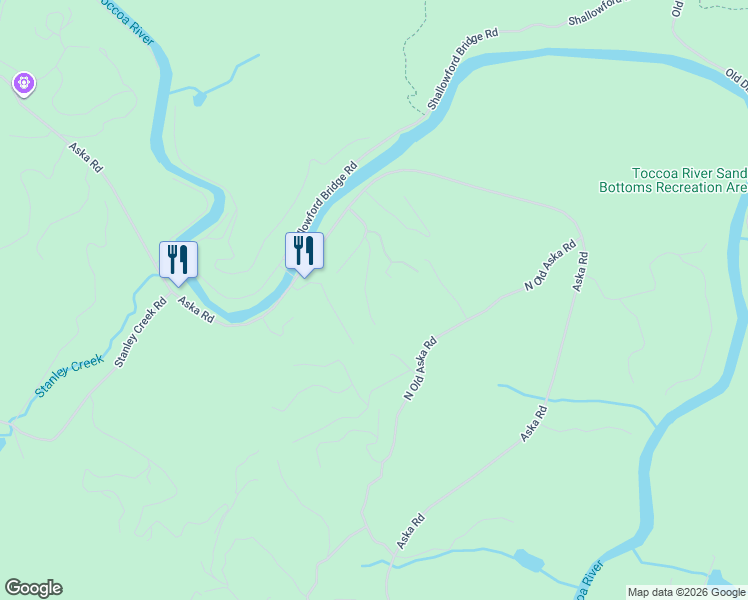 map of restaurants, bars, coffee shops, grocery stores, and more near 245 Swiss Lane in Blue Ridge