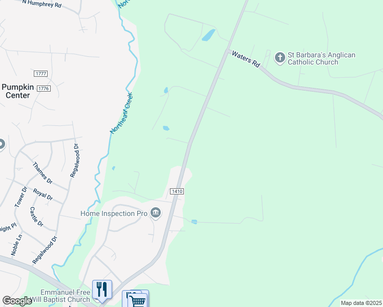 map of restaurants, bars, coffee shops, grocery stores, and more near 1513 Halltown Road in Jacksonville