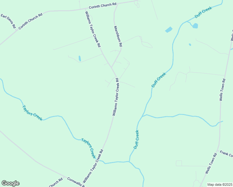 map of restaurants, bars, coffee shops, grocery stores, and more near 329 Williams Taylor Creek Road in Teachey