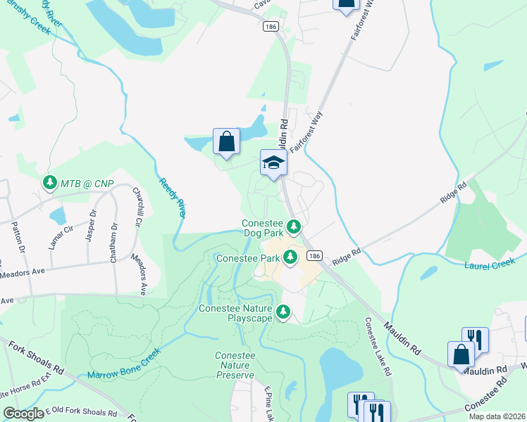 map of restaurants, bars, coffee shops, grocery stores, and more near 820 Mauldin Road in Greenville
