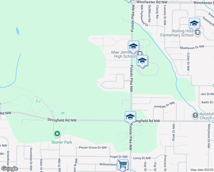 map of restaurants, bars, coffee shops, grocery stores, and more near 3714 Steadman Drive Northwest in Huntsville