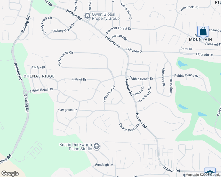 map of restaurants, bars, coffee shops, grocery stores, and more near 3208 Valley Park Drive in Little Rock