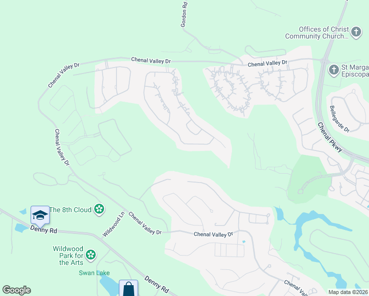 map of restaurants, bars, coffee shops, grocery stores, and more near 105 Sologne Place in Little Rock