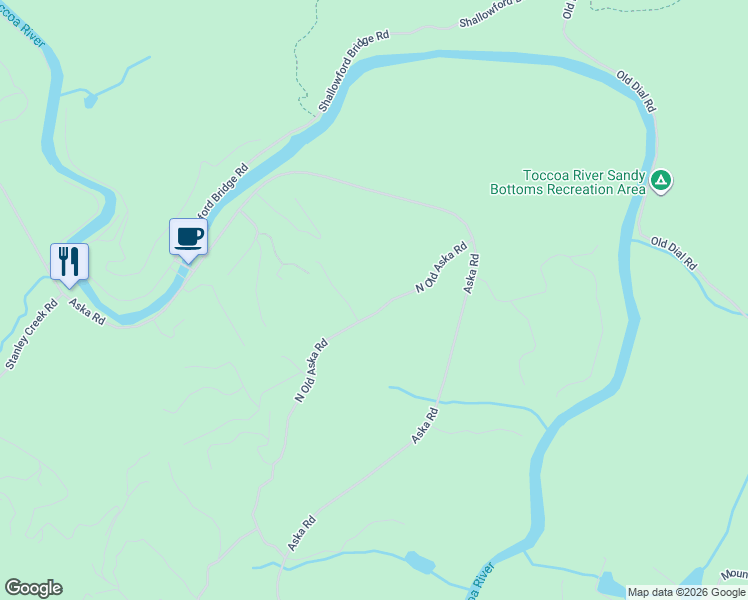 map of restaurants, bars, coffee shops, grocery stores, and more near 92 White Tail Ridge in Blue Ridge
