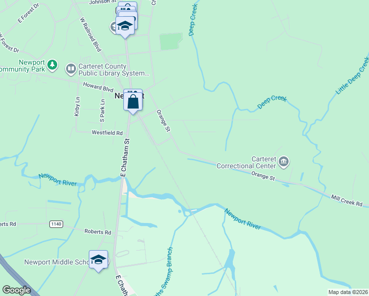 map of restaurants, bars, coffee shops, grocery stores, and more near 1301-1313 Kelly St in Newport