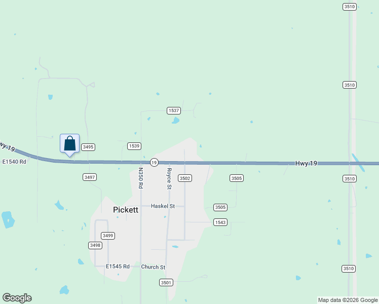 map of restaurants, bars, coffee shops, grocery stores, and more near 13902 County Road 3502 in Ada