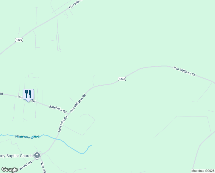 map of restaurants, bars, coffee shops, grocery stores, and more near 1136 Ben Williams Rd in Richlands