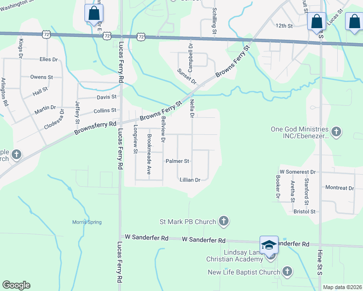 map of restaurants, bars, coffee shops, grocery stores, and more near 1800 Edward Street in Athens