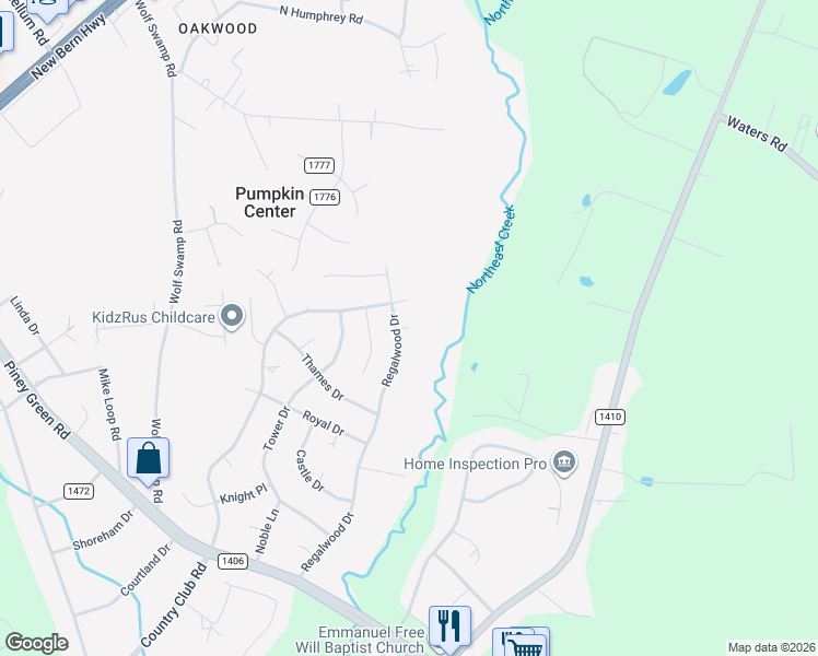 map of restaurants, bars, coffee shops, grocery stores, and more near 428 Duff Court in Jacksonville