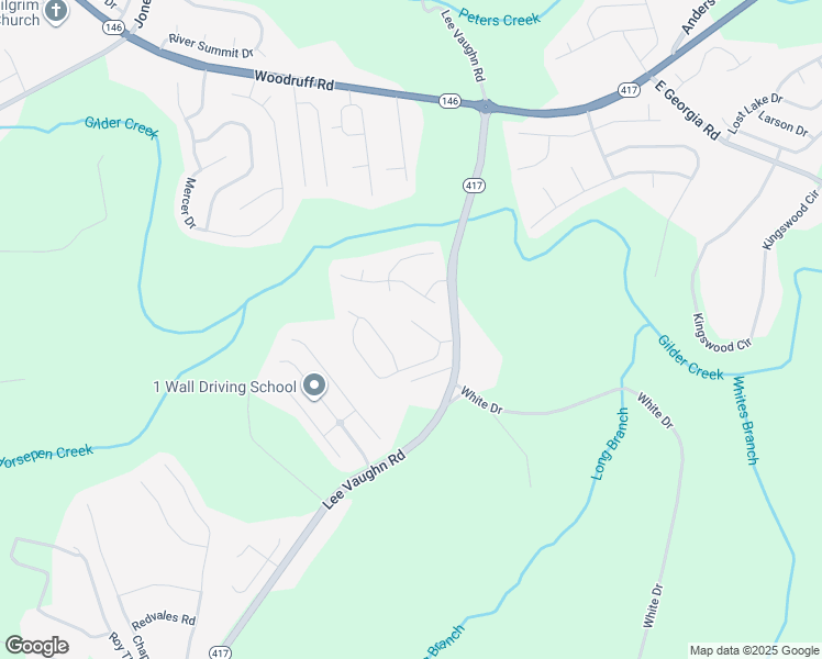 map of restaurants, bars, coffee shops, grocery stores, and more near 501 Briar Oaks Lane in Simpsonville
