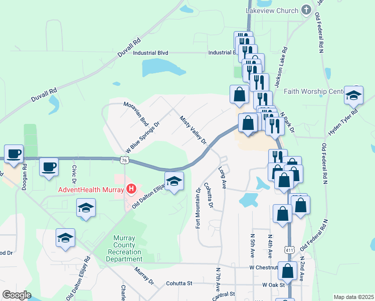 map of restaurants, bars, coffee shops, grocery stores, and more near 608 West Cook Drive in Chatsworth