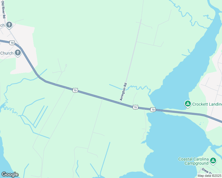 map of restaurants, bars, coffee shops, grocery stores, and more near 795 Highway 70 Bettie in Beaufort