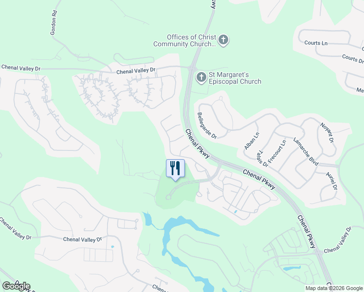 map of restaurants, bars, coffee shops, grocery stores, and more near 108 Viticole Place in Little Rock