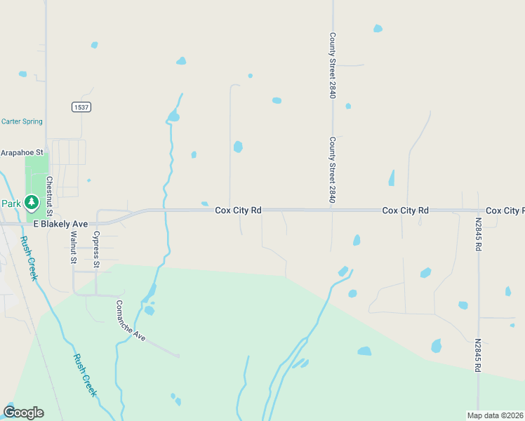 map of restaurants, bars, coffee shops, grocery stores, and more near 967 Cox City Road in Rush Springs